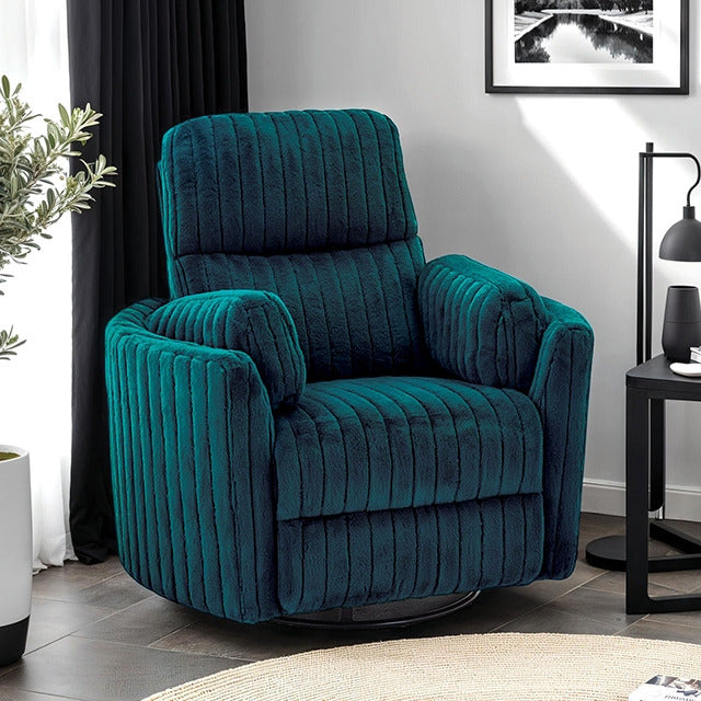 Belper Power Glider Recliner W/ Swivel, Dark Teal