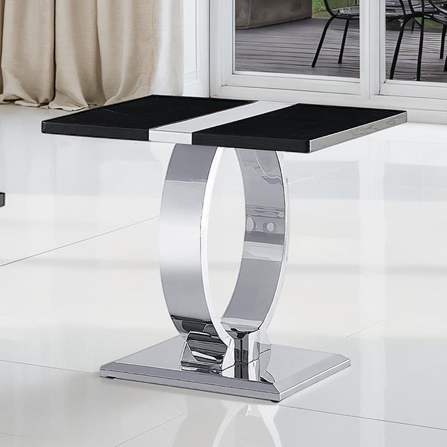Horsham End Table, Silver/Black - view 5