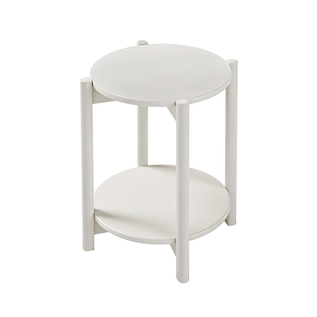 Hyde Round End Table, White - view 2