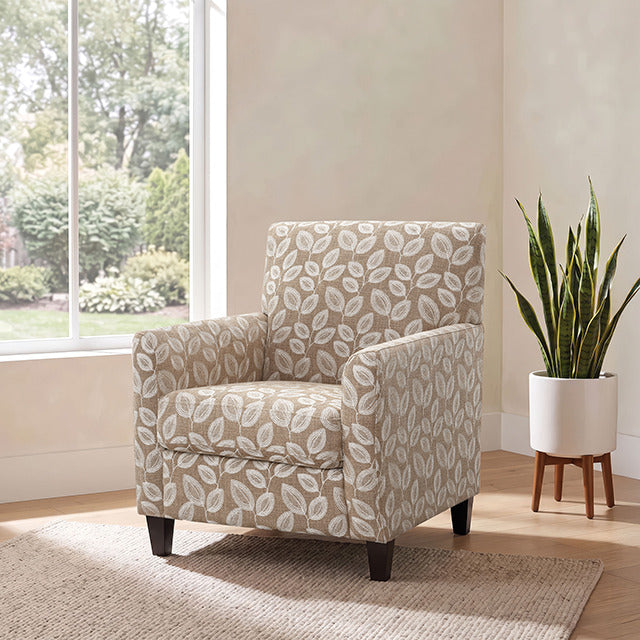 Ivey Acent Chair, Botanical Warm Mocha/Egret White - view 5