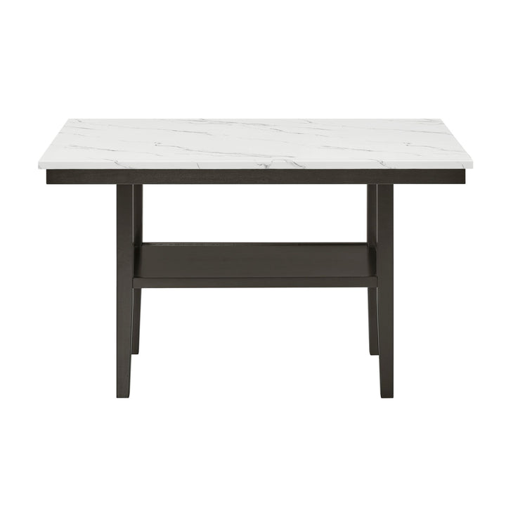 Carissa 60" Rectangle Counter Table W/storage Shelf