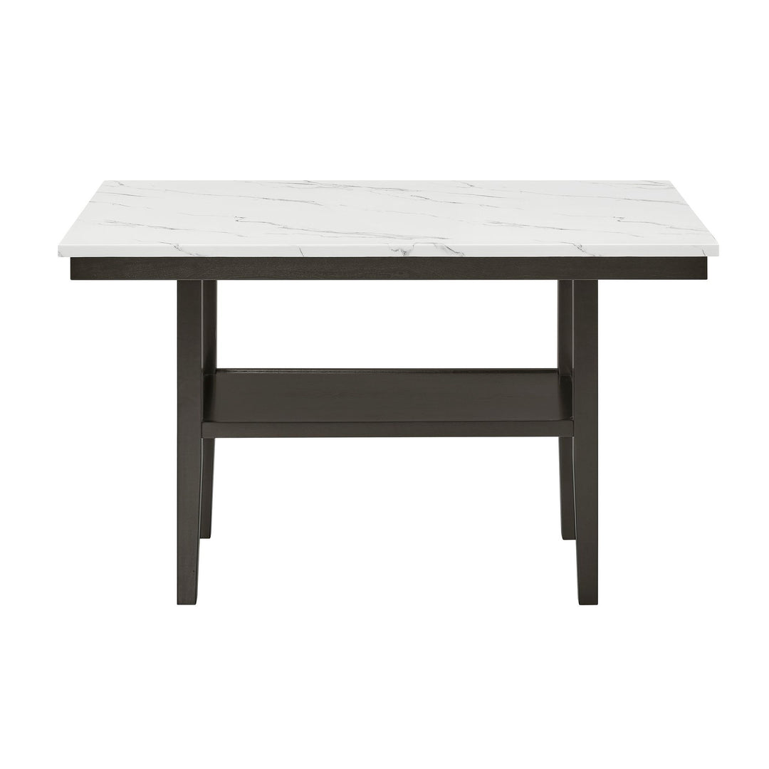 Carissa 60" Rectangle Counter Table W/storage Shelf