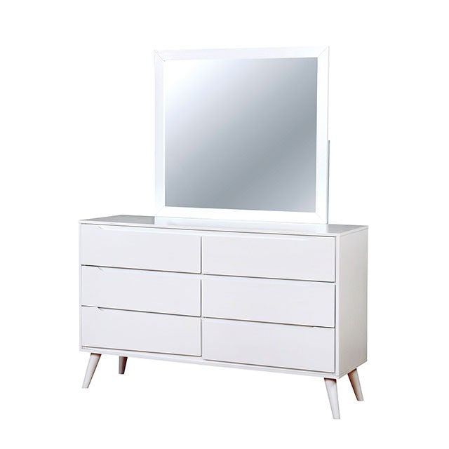 Lennart Rectangular Mirror, White - view 3