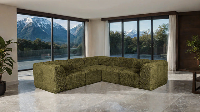 Nappi L-Sectional, Olive Green - view 4