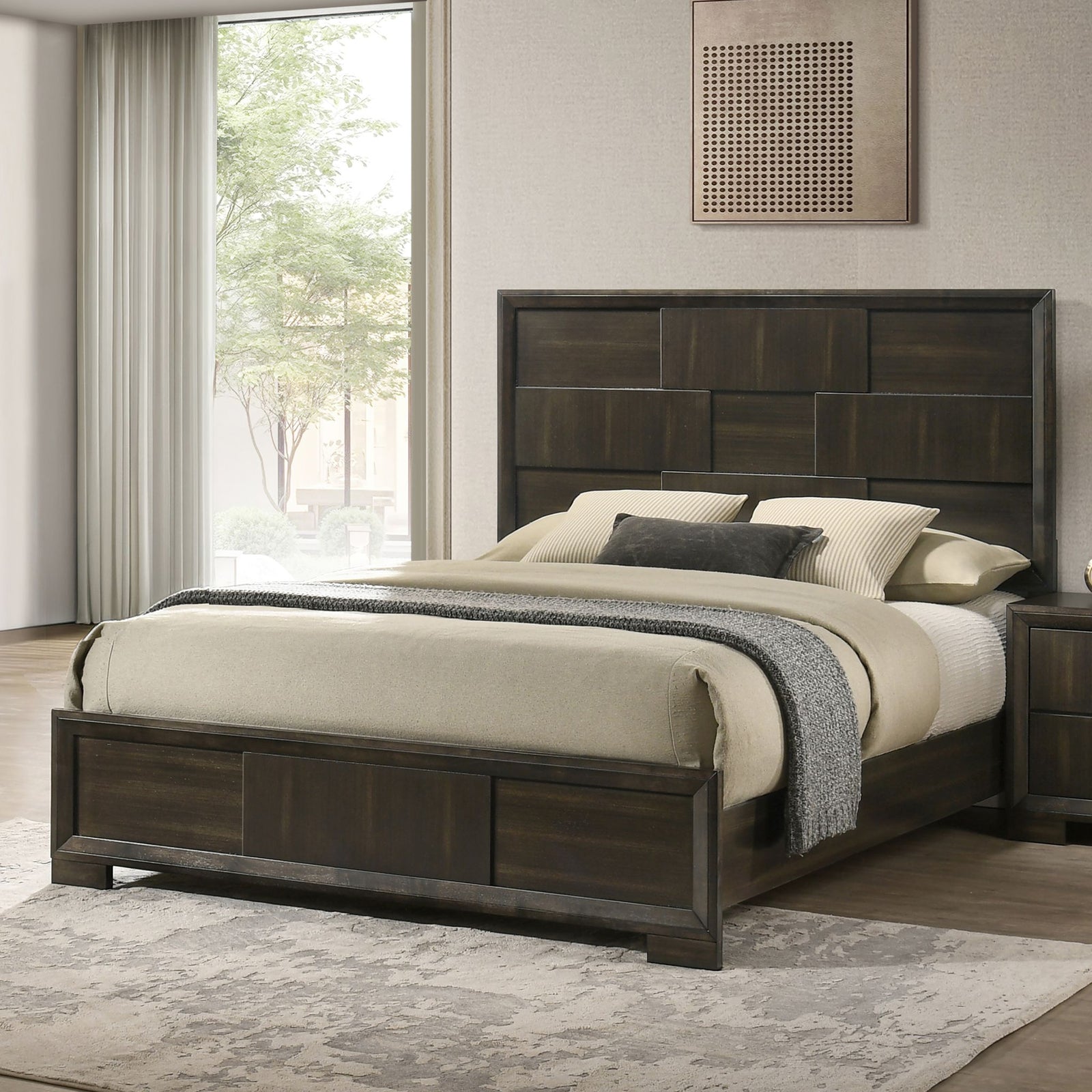 Langston  6/6-5/0 Ek/q Panel Side Rails-Espresso