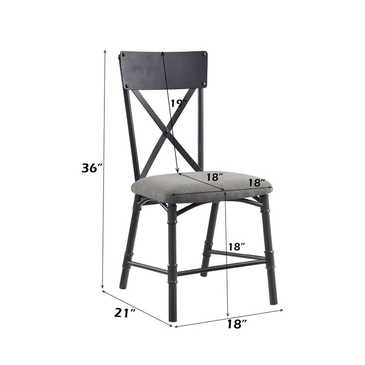 Edina Side Chair (Set-2) – dimensions diagram