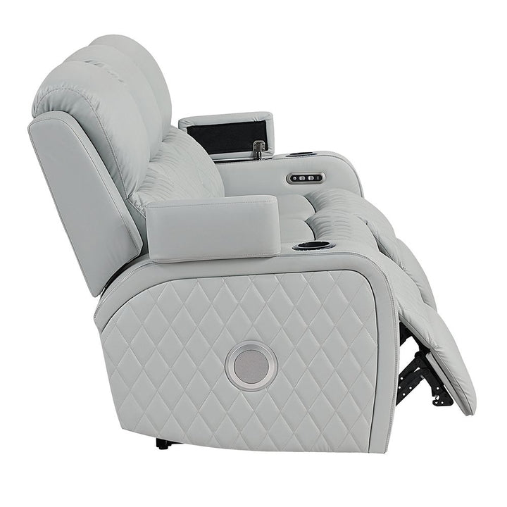 Elonzo Power Motion Sofa w/LED, Power Headrest &amp; Speaker – view 4