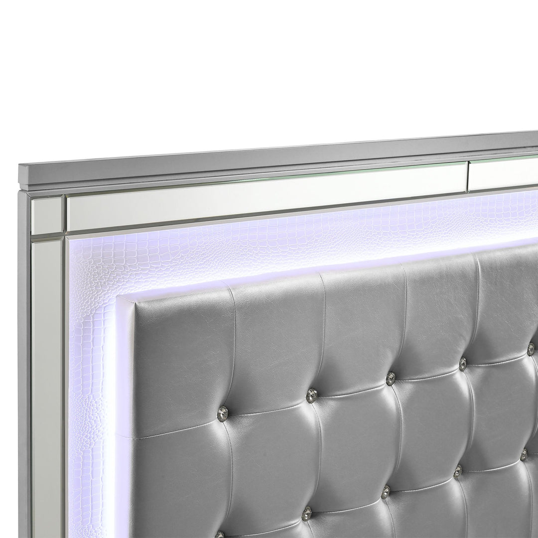 Valentino 5/0 Q Lighted Headboard-Silver