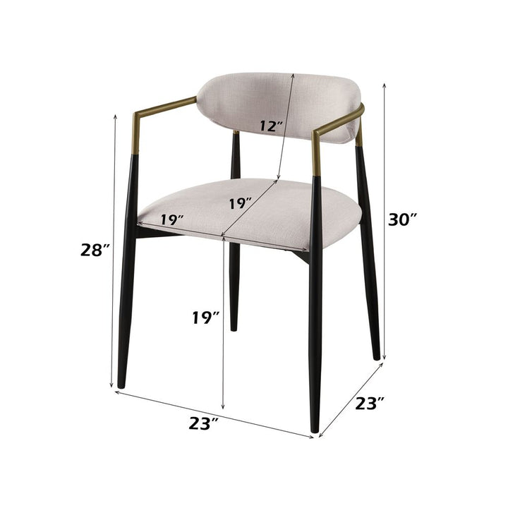 Jaramillo Arm Chair (Set-2) – dimensions diagram