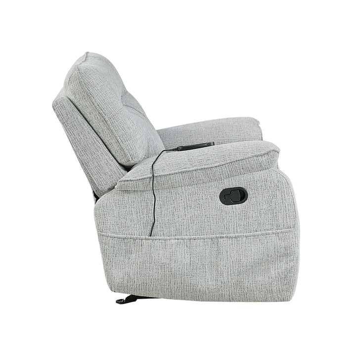 Chablis Glider Recliner W/heat &amp; Massage-Mist Gray