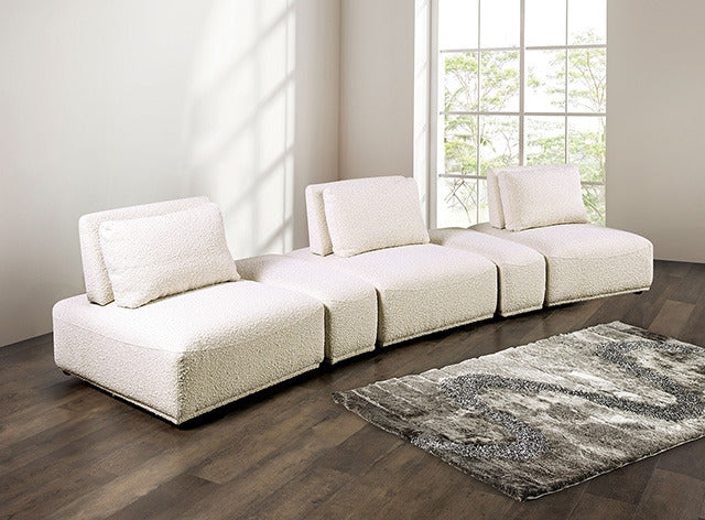 Stavanger Curved 3-Seater, Beige - view 2