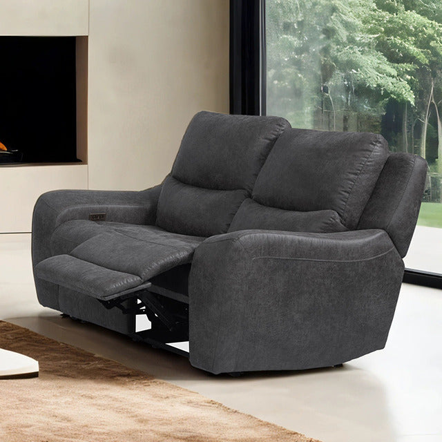 Demetrius Power Loveseat, Dark Gray - view 2
