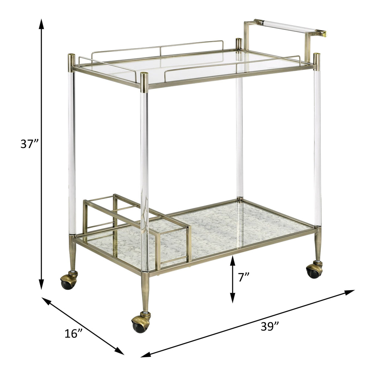 Cirro Serving Cart – line drawing