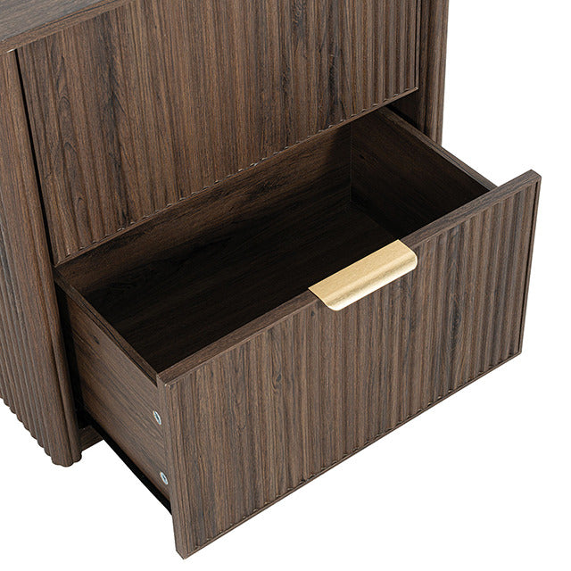Lydd Nightstand W/ 2 Drawers, Walnut - view 7