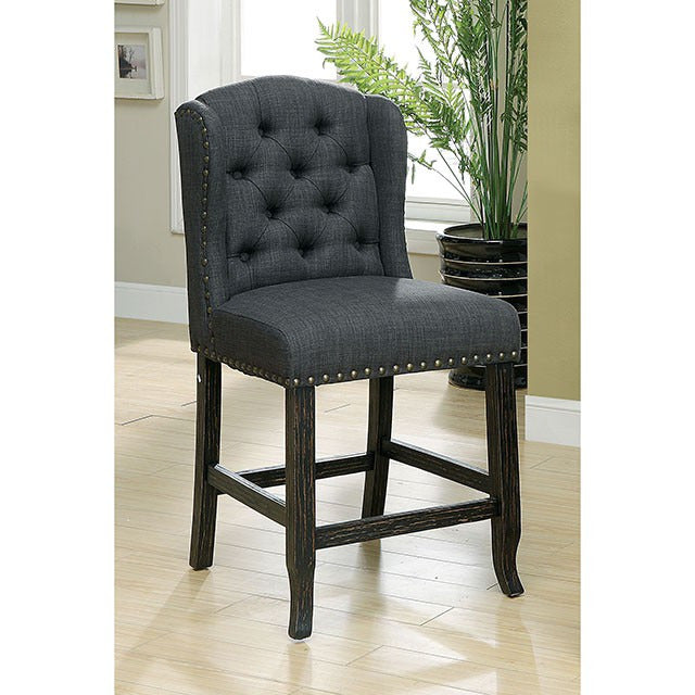 Sania Counter Ht. Chair, Antique Black/Gray - view 2