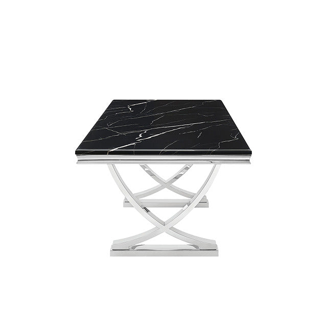 Wadenstil Dining Table, Black/Chrome - view 3