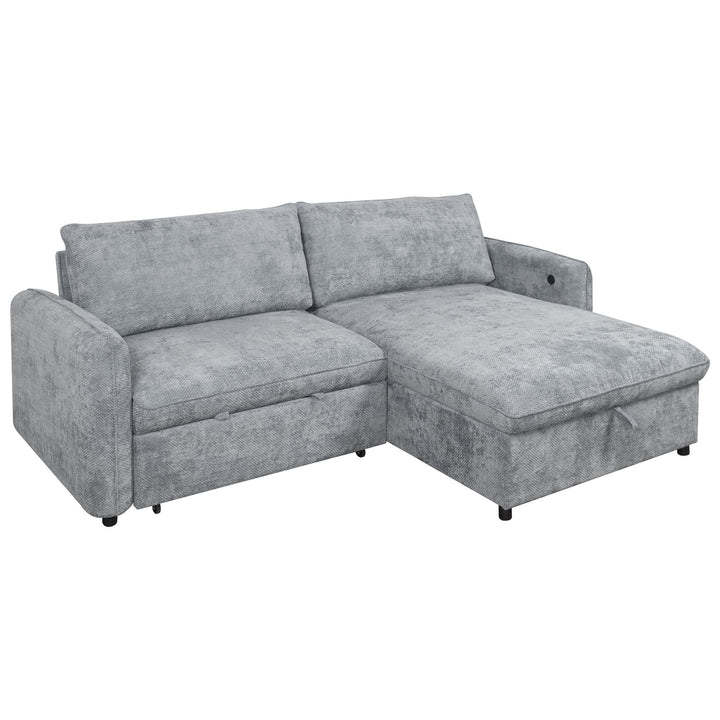 Finn Storage Chaise-Gray