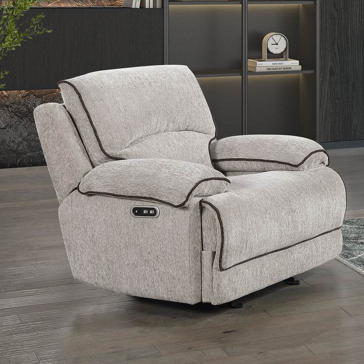 Camden Glider Recliner W/pwr Hr &amp; Fr-Brown