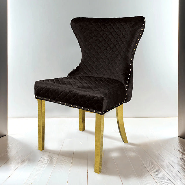 Portanova Gold Chair, Black