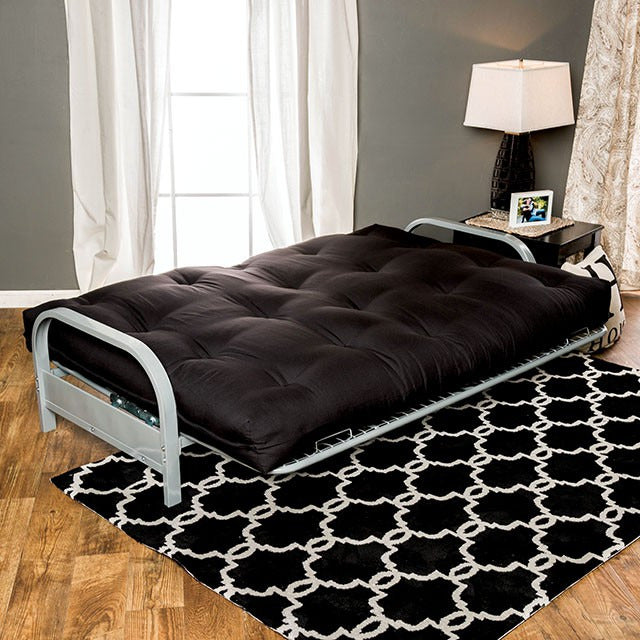 Plosh 8" Black Futon Mattress W/ Spring, Black