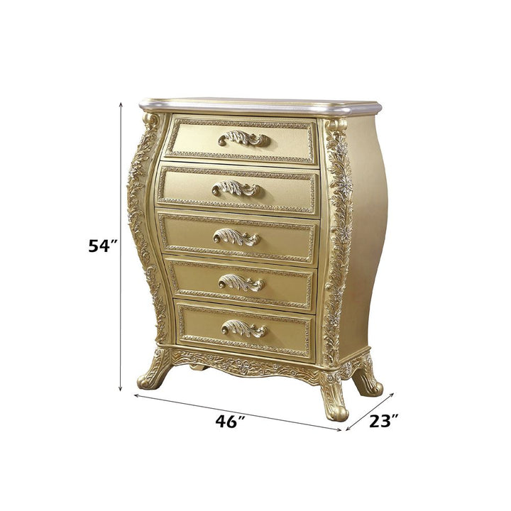 Cabriole Chest – dimensions diagram
