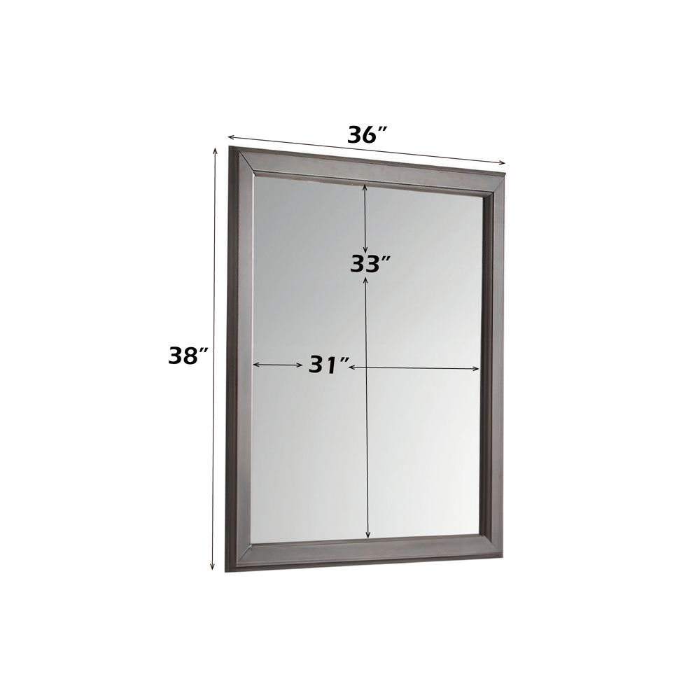 Louis Philippe Mirror – dimensions diagram