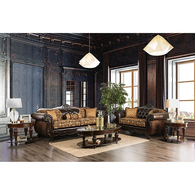 Quirino Love Seat, Dark Brown/Tan - view 2