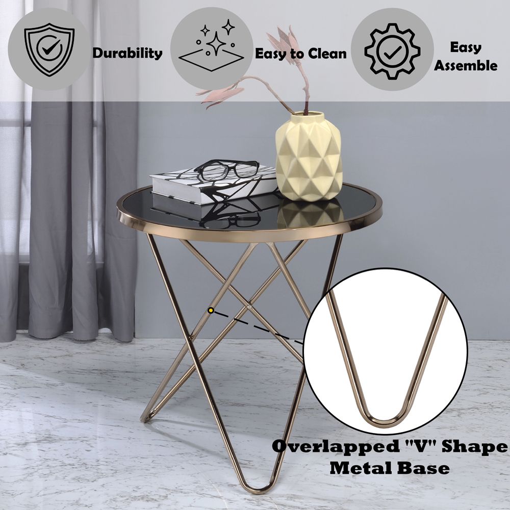 Valora End Table – features callout
