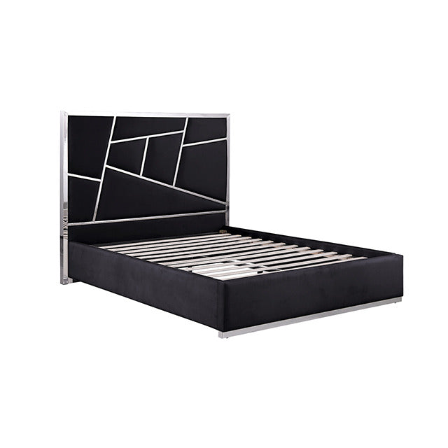 Bertoni Bed, Black/Chrome