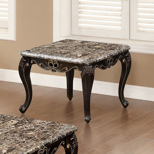 Albacete End Table, Dark Walnut