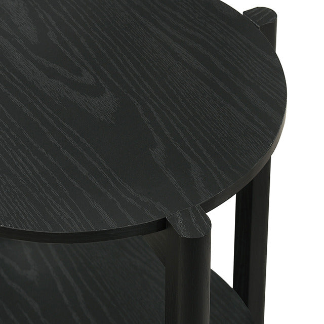 Hyde Round End Table, Black - view 5