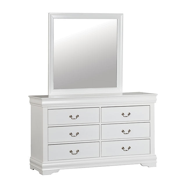 Louis Philippe 5 Pc Queen Bedroom Set, White - view 2
