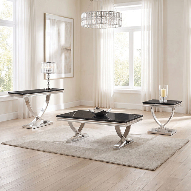 Wettingen Sofa Table, Black/Chrome - view 4