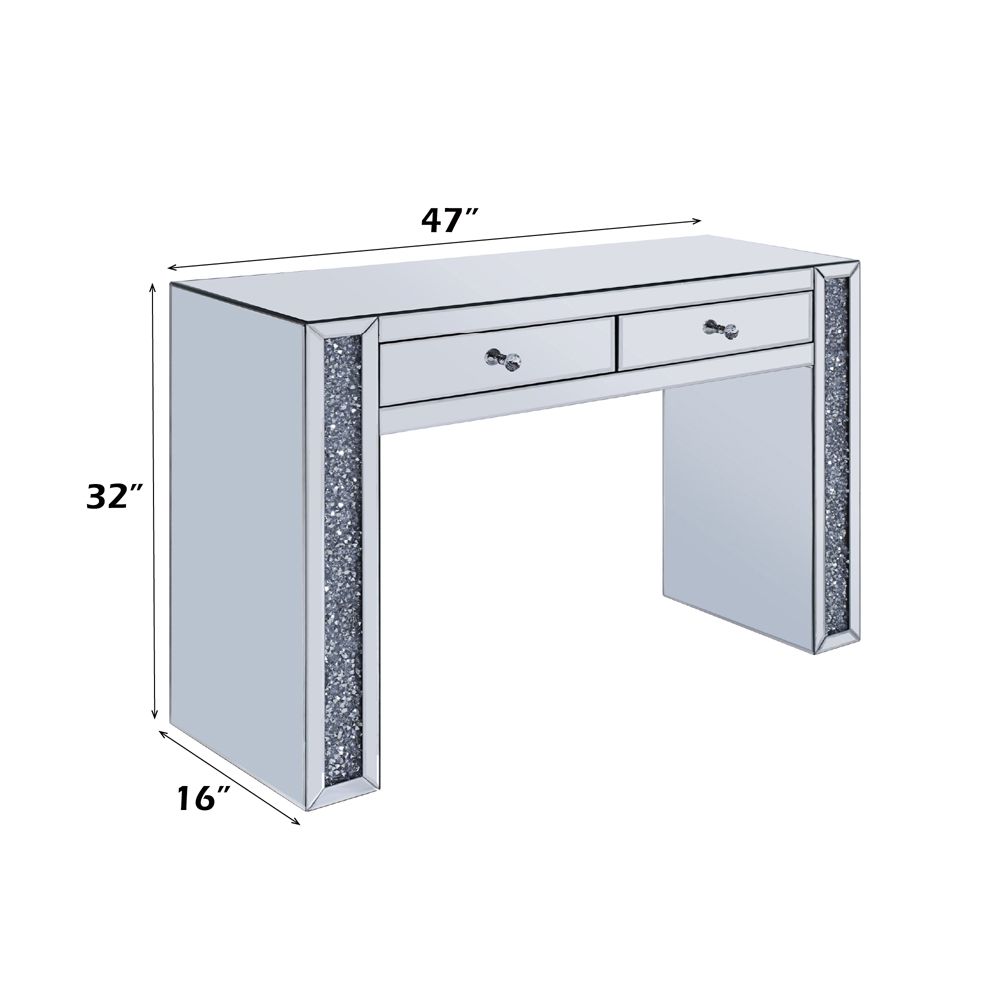 Noralie Vanity Desk – dimensions diagram