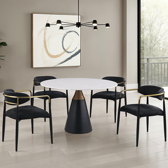 Hobro 5 Pc. Dining Table Set, Black - view 6