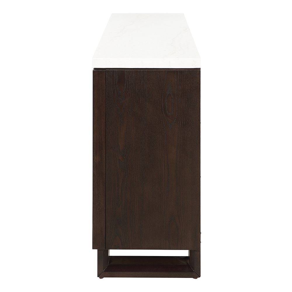 Edwyn Server w/Natural Marble Top & Fireplace – view 4