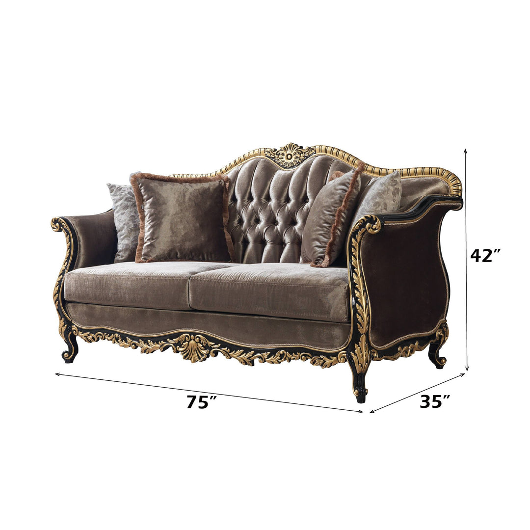 Betria Loveseat W/4 Pillows – dimensions diagram