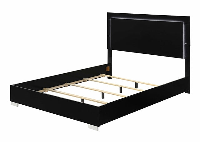 Sinistra 5 Pc Queen Bedroom Set, Piano Black