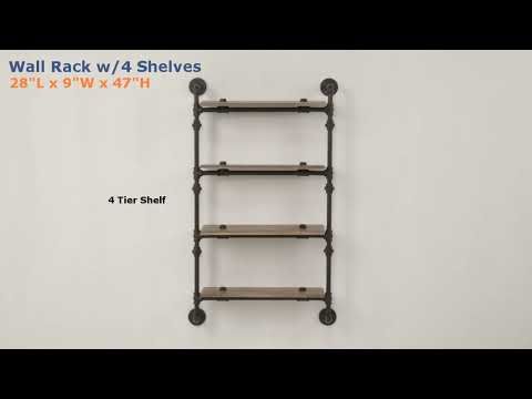 Brantley Wall Rack W/4 Shelves – view 5