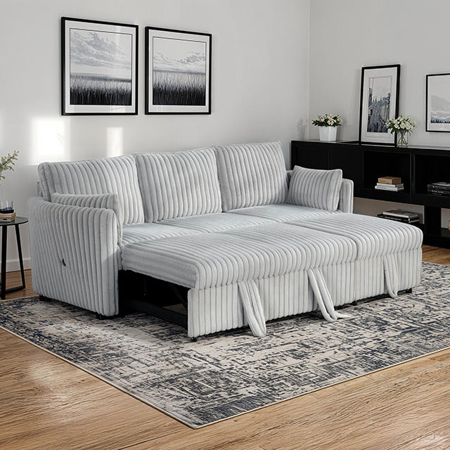 Denholme Sectional W/ Pull Out, Gray - view 3