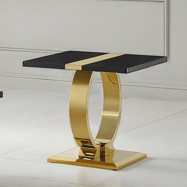 Horsham End Table, Black/Gold - view 5