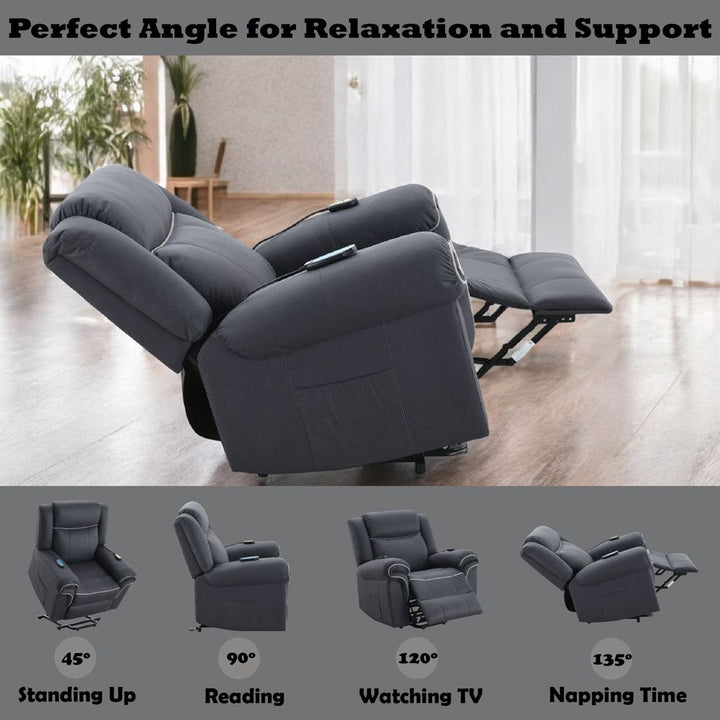 Domana Power Recliner with Lift &amp; Heating &amp; Massage