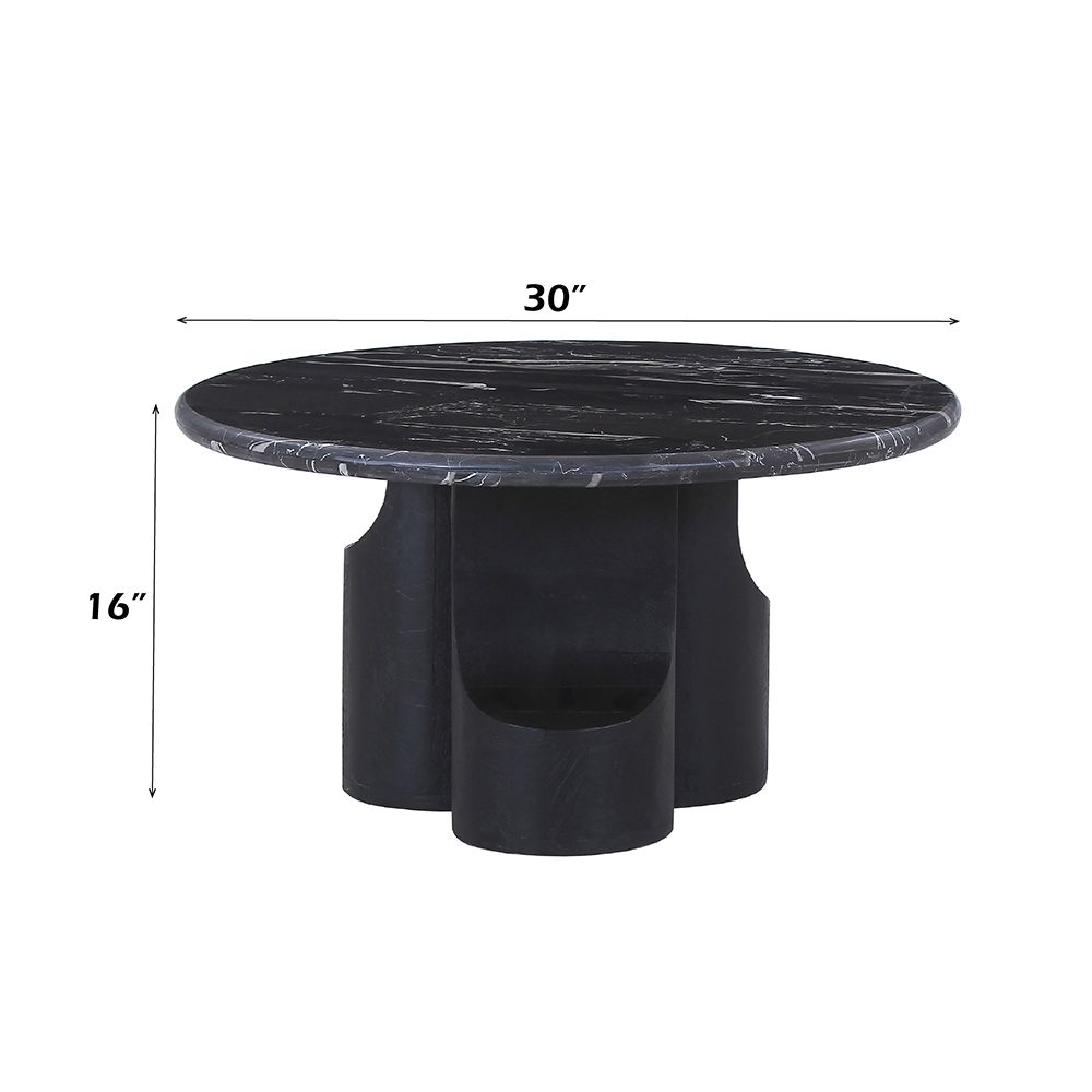Kinton Coffee Table w/Natural Marble Top – dimensions diagram