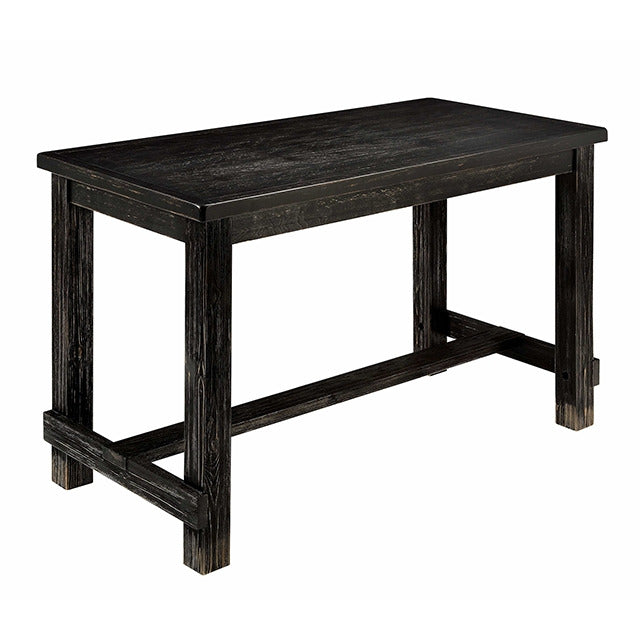 Sania 5 Pc Counter Ht Table Set, Antique Black