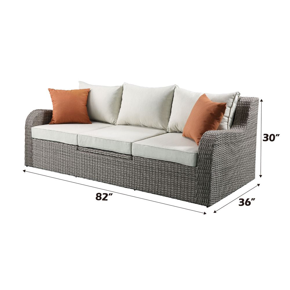 Salena Patio Sofa W/2 Pillows & 2 Ottomans – view 4