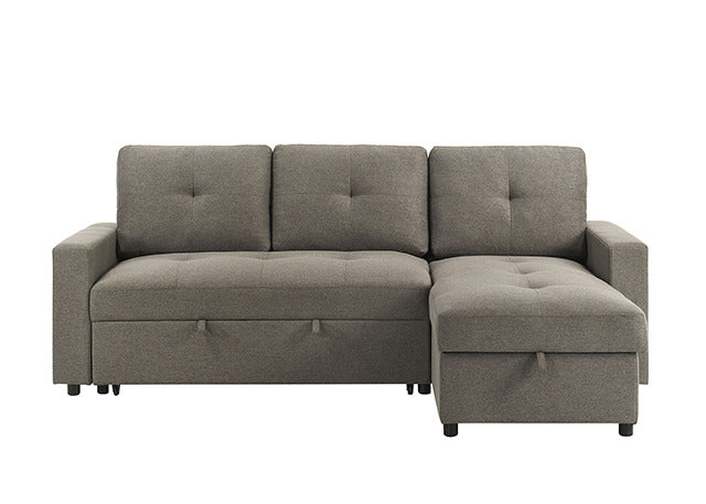 Giorgi Sectional W/ Pullout, Light Brown