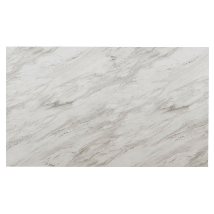 Celeste 64" Dining Table-Espresso/faux Marble