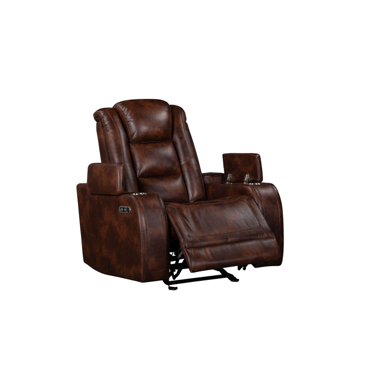 Chester Glider Recliner W/pwr Hr &amp; Fr-Brown