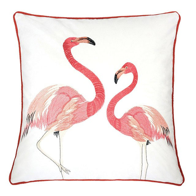 Lina Accent Pillow, Ivory/Pink