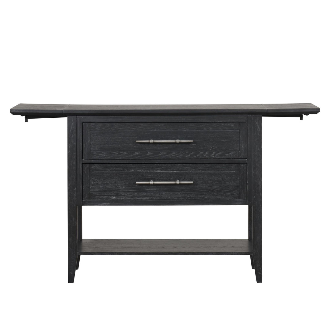 Sable Crest Drop Leaf Server-Black
